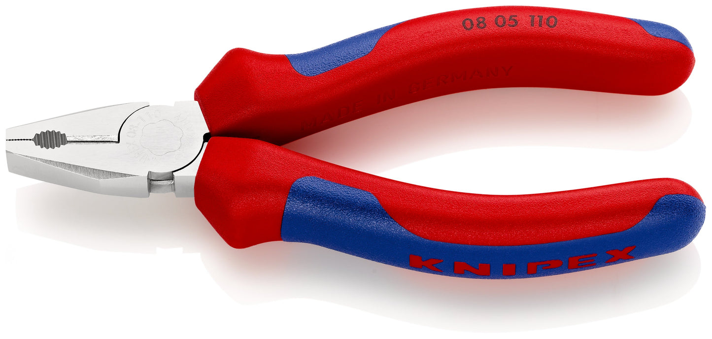 KNIPEX 08 05 110 Mini pinza universal con mangos ergonómicos cromada 110 mm (4.25″)