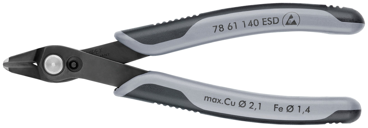 KNIPEX 78 61 140 ESDSB Electronic Super Knips® XL ESD con mangos multicomponentes Barnizados 140 mm
