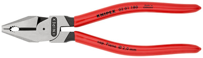 KNIPEX 02 01 180 SB Pinza universal de alta palanca 180 mm (7.25″)