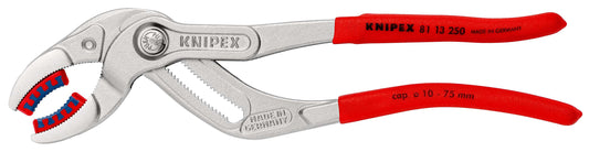 KNIPEX 81 13 250 SB Pinzas para tuberías y racores recubiertos de plástico antideslizante cromado 250 mm