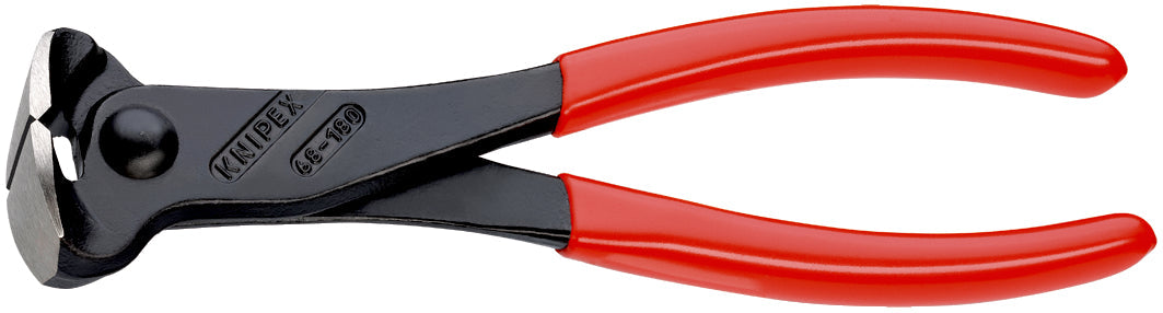 KNIPEX 68 01 180 Pinzas de corte frontal recubierto de plástico acabado pavonado 180 mm