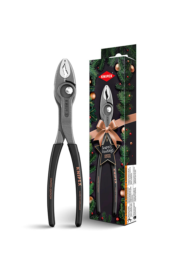 KNIPEX 82 01 200 S02 Pinza de mecánico de agarre frontal y lateral Twingrip 200 mm (8'') XMAS 2025 - Edición limitada