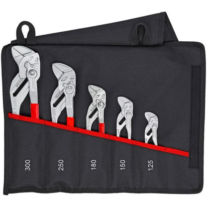 KNIPEX 00 19 55 S4 Juego de pinzas de extensión y llave en una sola herramienta en funda tipo rollo (5 piezas)
