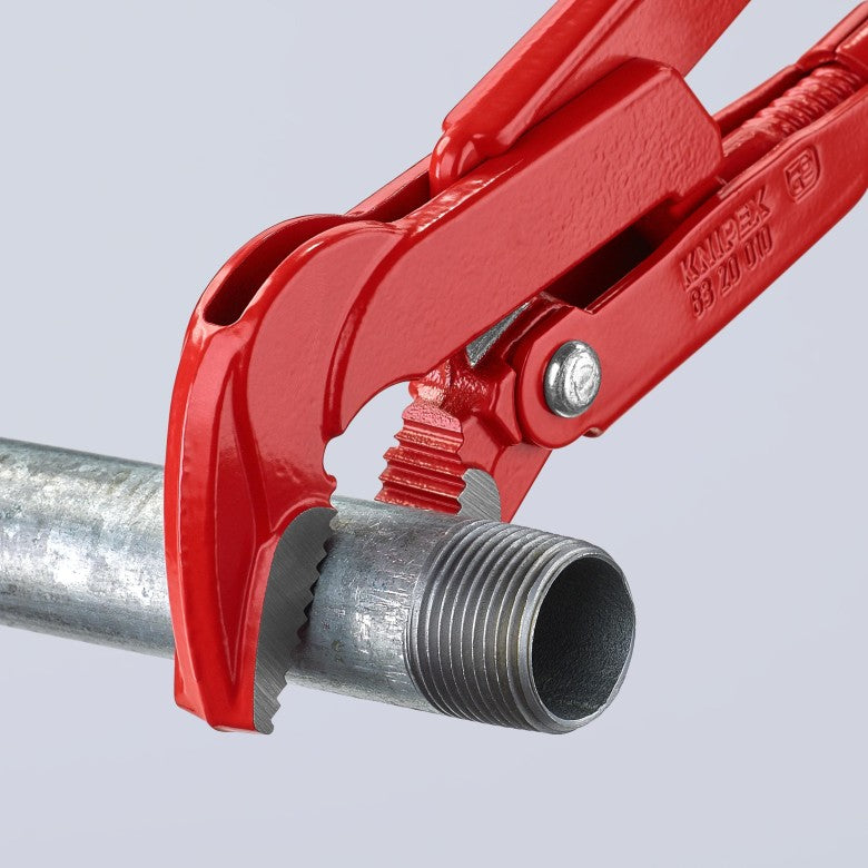KNIPEX 83 20 010 Llave para tubos de bocas de 45° recubierto de pintura pulverizada, roja 320 mm