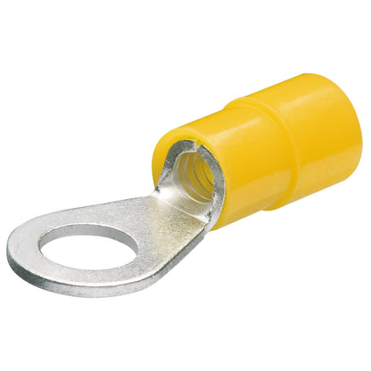 KNIPEX 97 99 178 Terminales aisladas de ojillo color amarillo para tornillo de 6 mm de diámetro cable de 12-10 AWG (4 - 6 mm²) 100 piezas