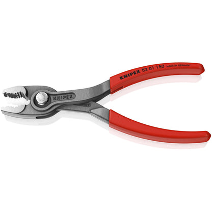 KNIPEX 82 01 150 SB Pinza de mecánico TwinGrip agarre frontal y lateral con mangos de plástico pavonada 150 mm (6'')