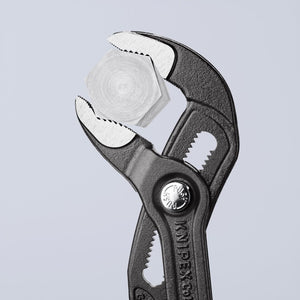 KNIPEX 87 11 250 Cobra©matic Pinzas de extensión recubiertos de plástico antideslizante acabado pavonado 250 mm