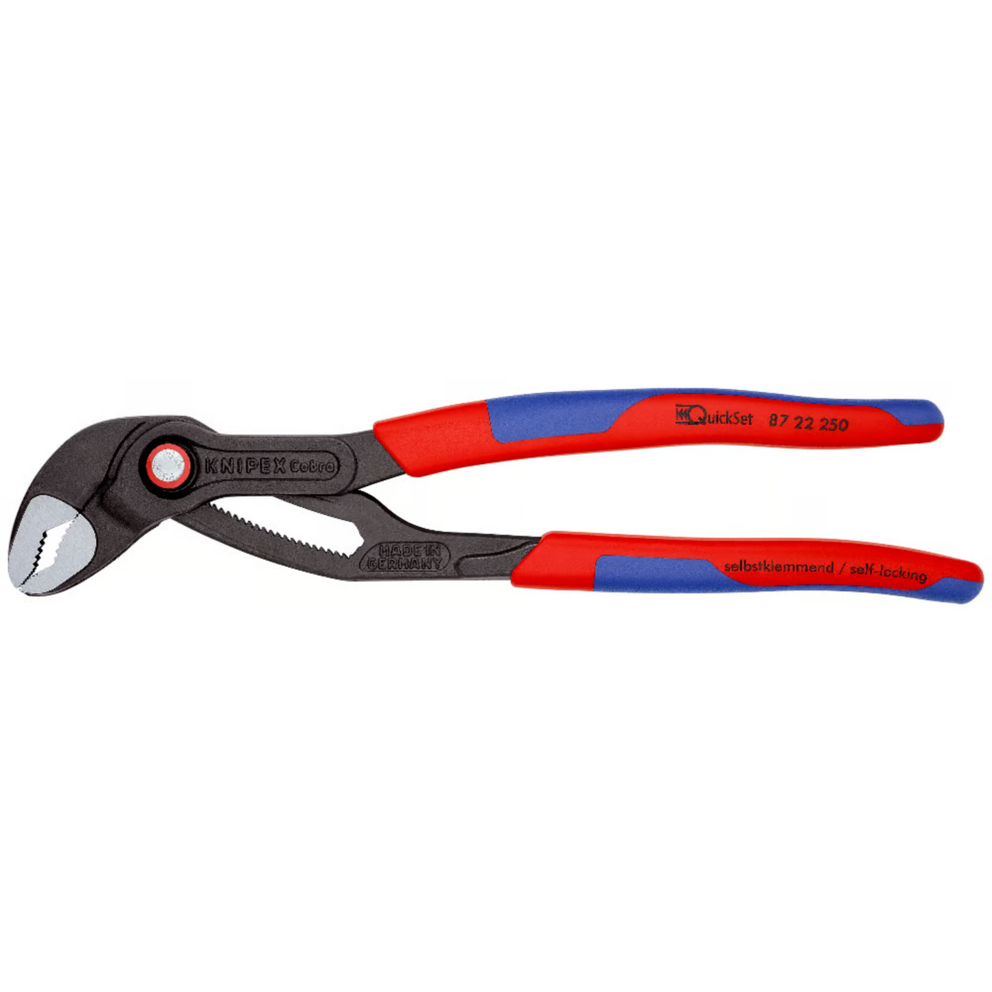 KNIPEX 87 22 250 Pinza de extensión pico de loro Cobra QuickSet 250 mm (10″)