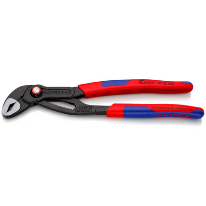 KNIPEX 87 22 250 Pinza de extensión pico de loro Cobra QuickSet 250 mm (10″)