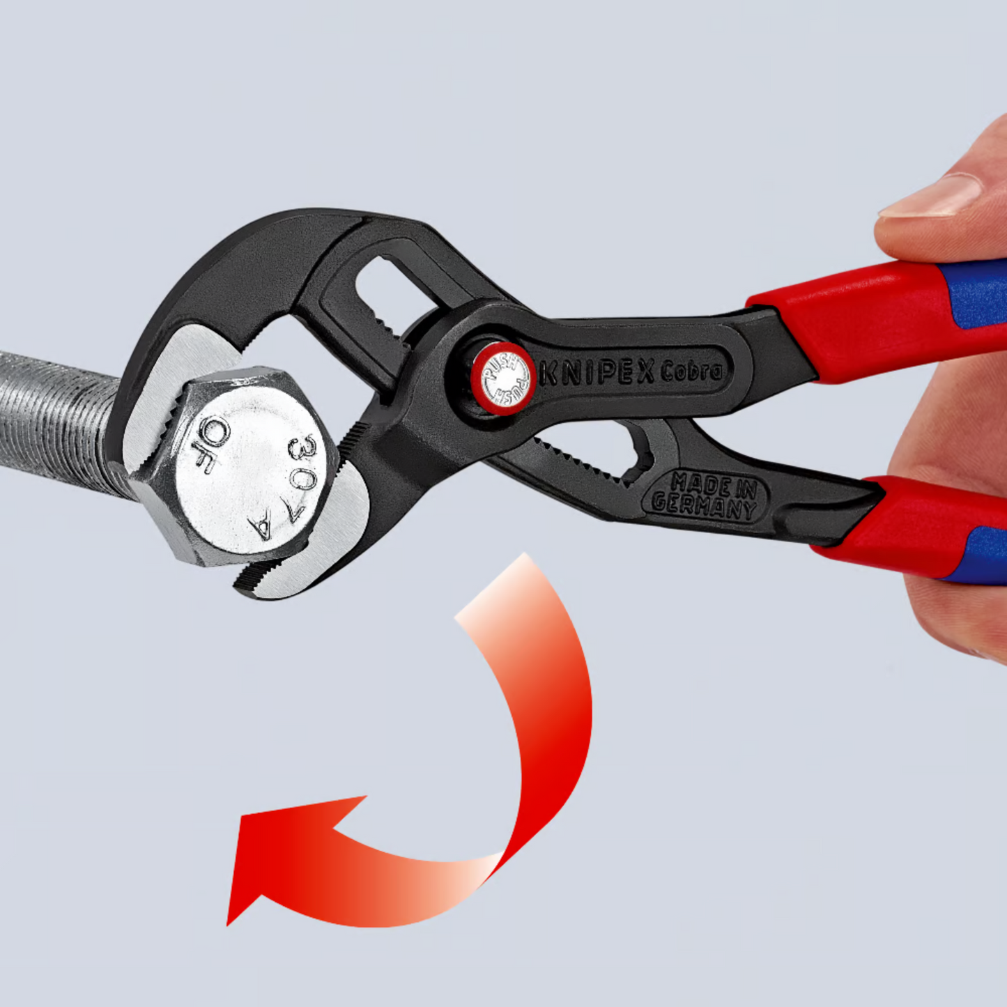 KNIPEX 87 22 250 SB Pinza de extensión pico de loro Cobra QuickSet 250 mm (10″)