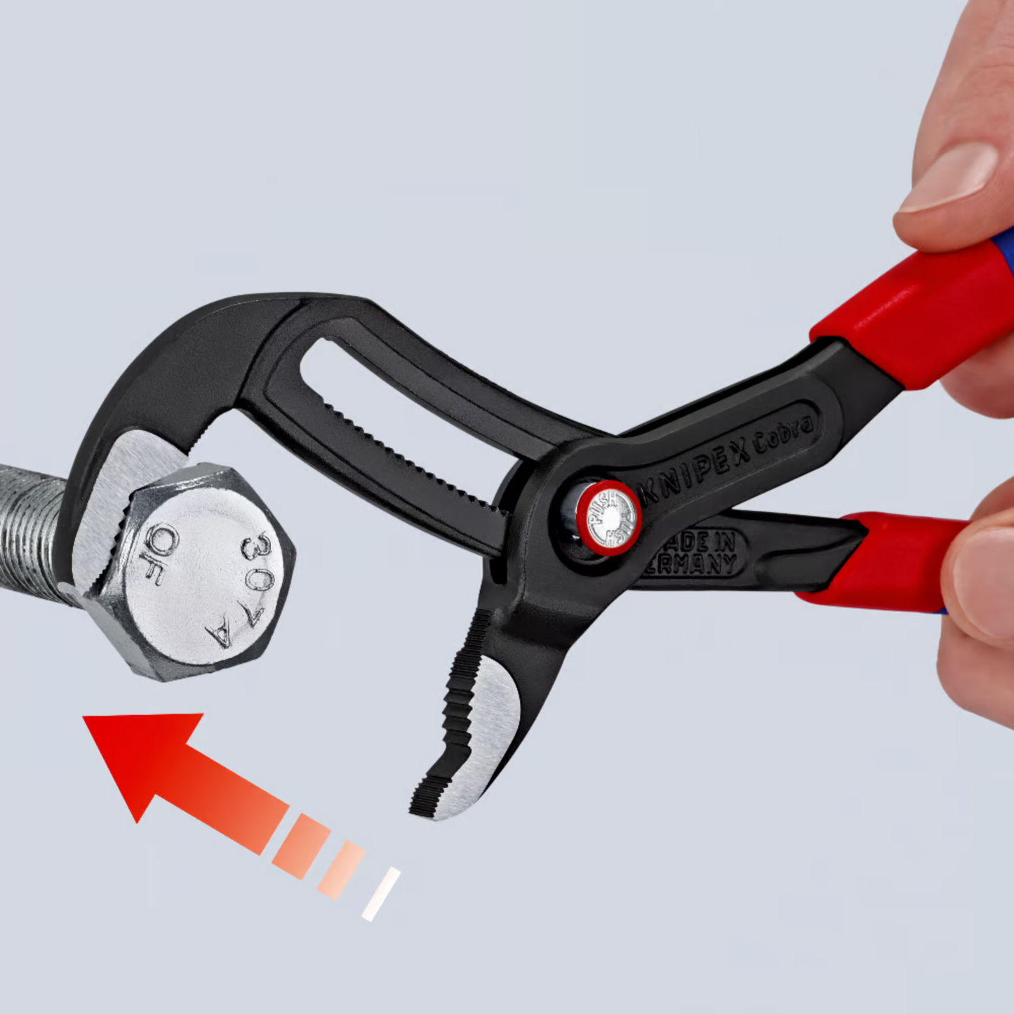 KNIPEX 87 22 250 SB Pinza de extensión pico de loro Cobra QuickSet 250 mm (10″)