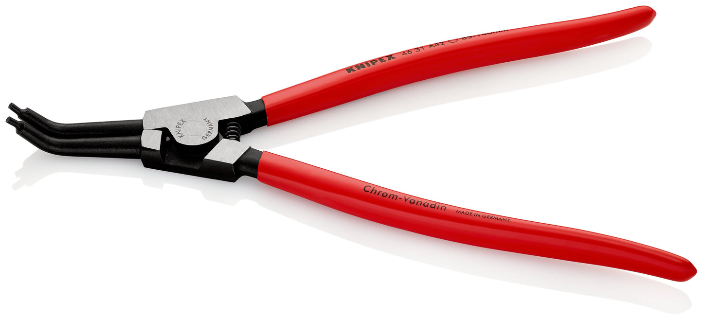 KNIPEX 46 31 A42 Pinza para anillos de retención exteriores con puntas ángulo 45° con mangos de plástico pavonada 310 mm (12.25'')