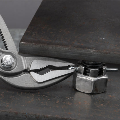KNIPEX 87 51 180 Pinza de extensión pico de loro extra-delgada Cobra ES con mangos de plástico pavonada 180 mm (7'')