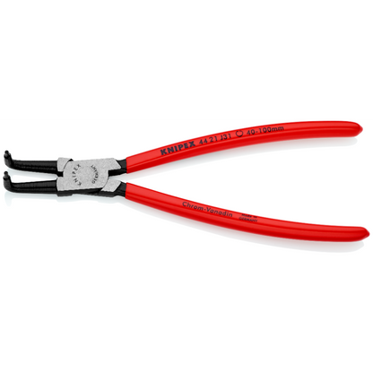 KNIPEX 44 21 J31 Pinza para anillos de retención interiores con puntas ángulo 90° con mangos de plástico pavonada 215 mm (8.5'')