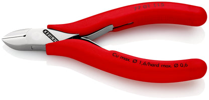 KNIPEX 77 01 115 SB Pinza de corte diagonal para electrónica con mangos de plástico pulido espejo 115 mm (4.5'')