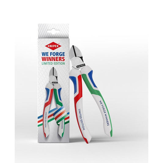 KNIPEX 70 02 160 S8 Pinzas de corte diagonal WE FORGE WINNERS con mangos ergonómicos pavonada 160 mm (6.25'') - Edición limitada 2026