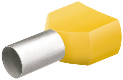 KNIPEX 97 99 376 Terminales aisladas ferrul doble color amarillo para cable de 10 AWG (6 mm²) 50 piezas