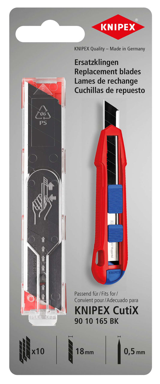 KNIPEX 90 10 165 E02 Cuchilla de recambio para 90 10 165 BK (10x)