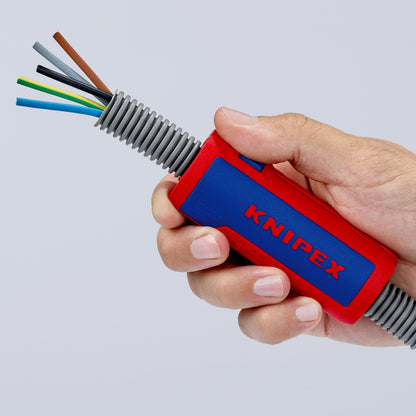 KNIPEX 90 22 02 SB Herramienta para corte de tubos corrugados TwistCut 100 mm (4″)