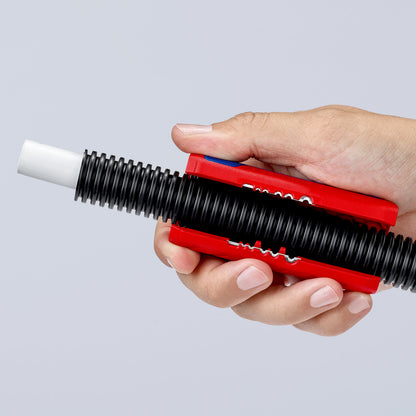 KNIPEX 90 22 02 SB Herramienta para corte de tubos corrugados TwistCut 100 mm (4″)