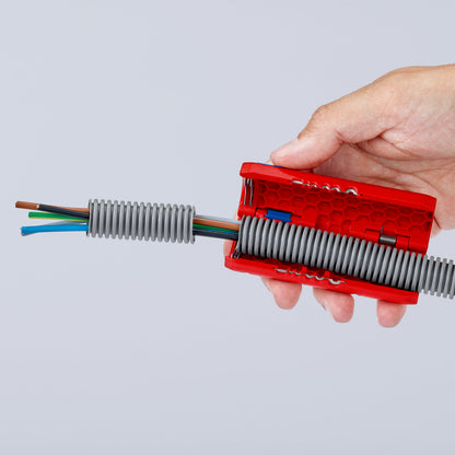 KNIPEX 90 22 02 SB Herramienta para corte de tubos corrugados TwistCut 100 mm (4″)