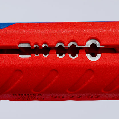 KNIPEX 90 22 02 SB Herramienta para corte de tubos corrugados TwistCut 100 mm (4″)