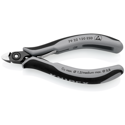 KNIPEX 79 22 120 ESD Pinzas de precisión de corte diagonal para electrónica ESD 120 mm