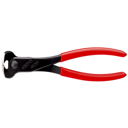 KNIPEX 68 01 180 SB Pinza de corte frontal con mangos de plástico pavonada 180 mm (7.25'')