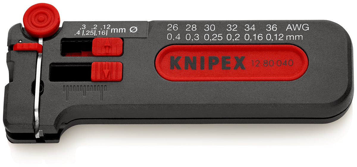 KNIPEX 12 80 040 SB Mini pelacables 36-26 AWG 100 mm (4″)