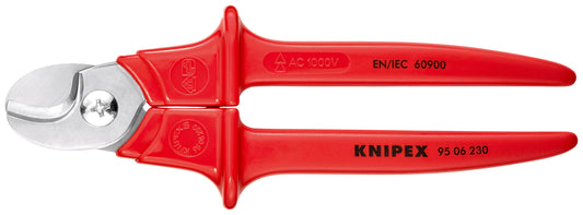 KNIPEX 95 06 230 SB Cortacables mangos con revestimiento de plástico aislados, con revestimiento de plástico, según norma VDE 230 mm