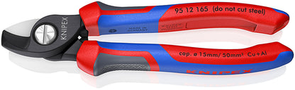 KNIPEX 95 12 165 Cortacables con mangos confort bruñido 179 mm