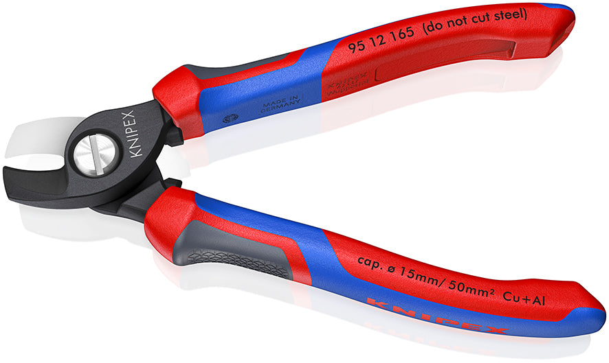 KNIPEX 95 12 165 Cortacables con mangos confort bruñido 179 mm
