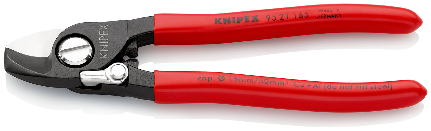 KNIPEX 95 21 165 Tijeras cortacables Con muelle de apertura con mangos de plástico Barnizados 165 mm