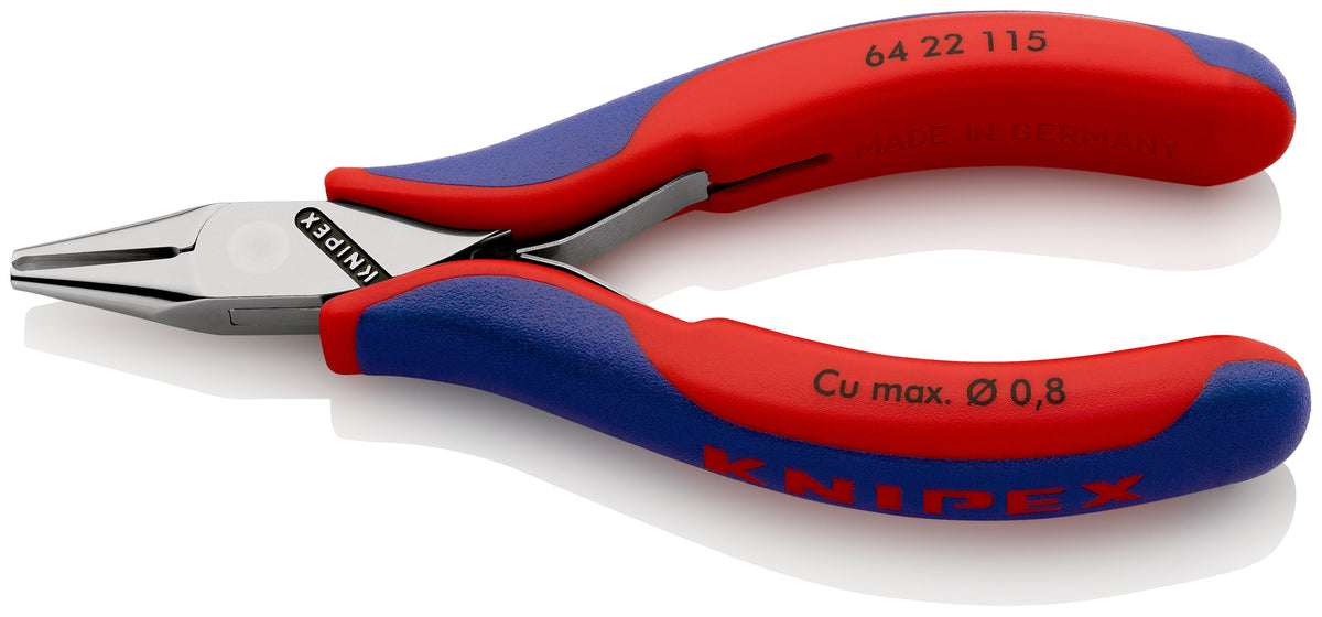 KNIPEX 64 22 115 Pinza de corte frontal para electrónica con mangos ergonómicos pulida 115 mm (4.5'')