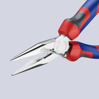 KNIPEX 25 05 160 Pinza de punta larga con filos de corte con mangos ergonómicos cromada 160 mm (6.25″)