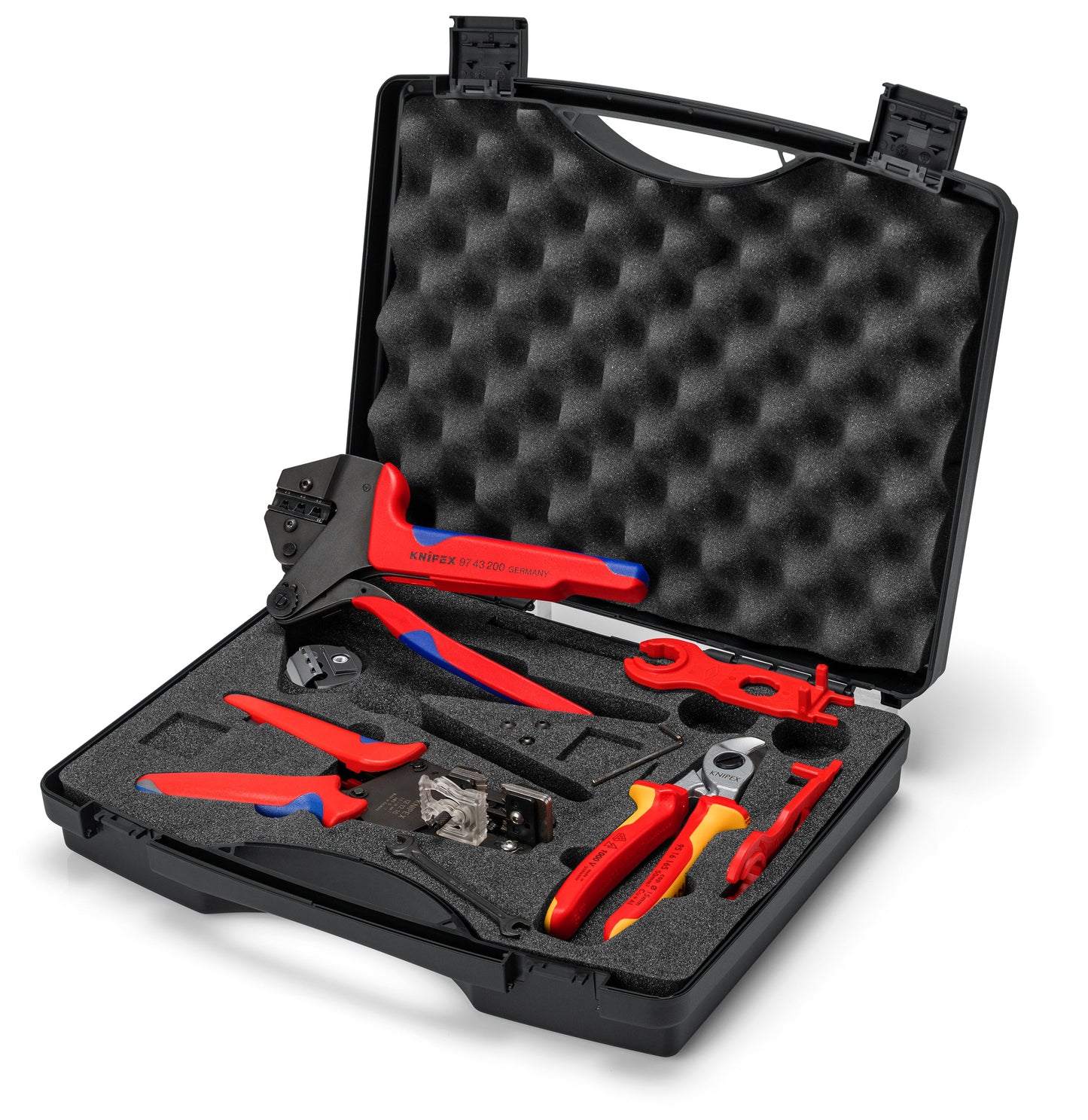 KNIPEX 97 91 04 V02 Maletín de herramientas para aplicaciones fotovoltaicas Para conectores solares MC4 (Multi-Contact) 7 piezas