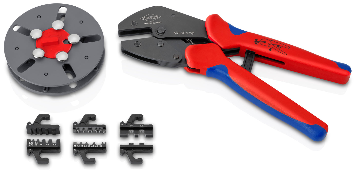 KNIPEX 97 33 03 MultiCrimp® Crimpadora con cargador de mordazas  250 mm