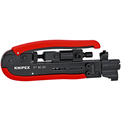 KNIPEX 97 40 20 SB Crimpadora de compresión para coaxial 175 mm (6.75″)