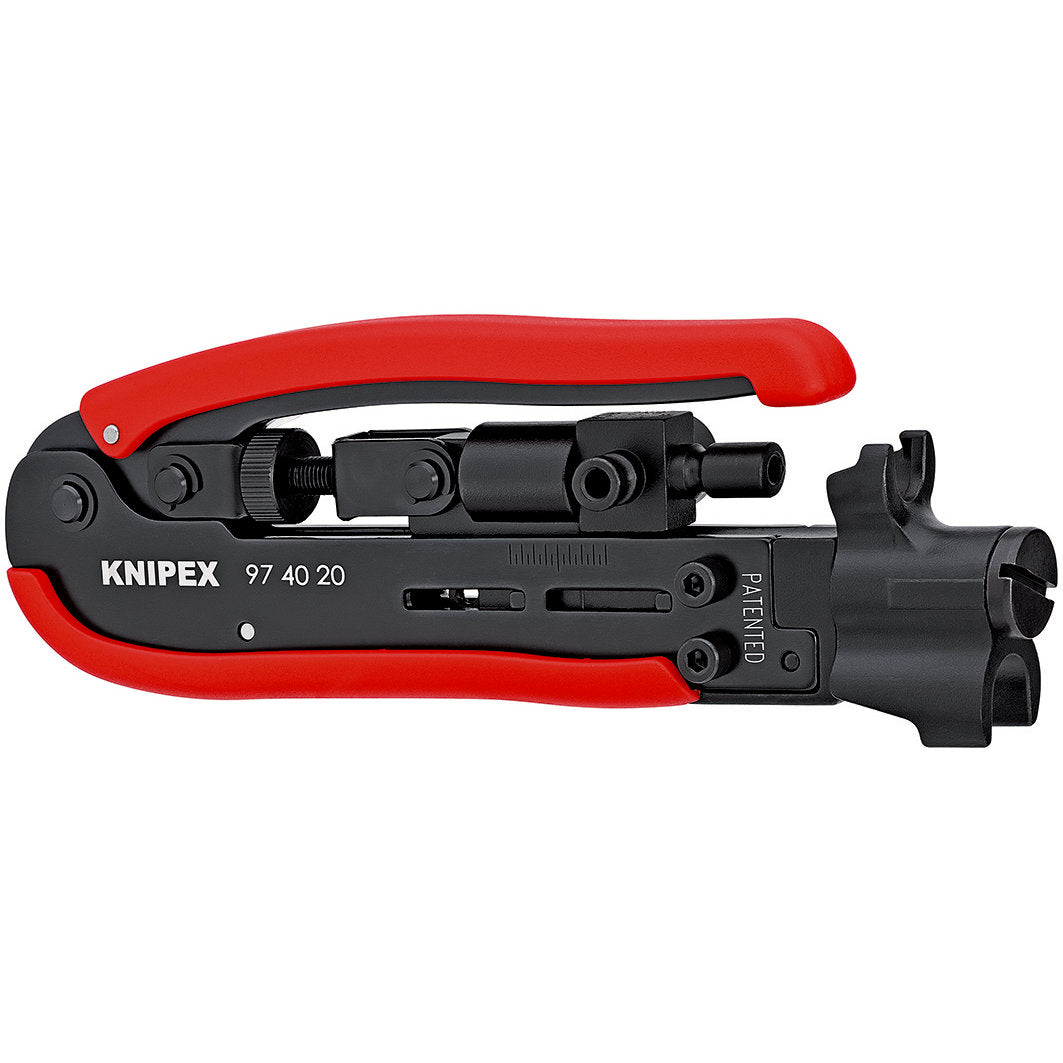 KNIPEX 97 40 20 SB Crimpadora de compresión para coaxial 175 mm (6.75″)