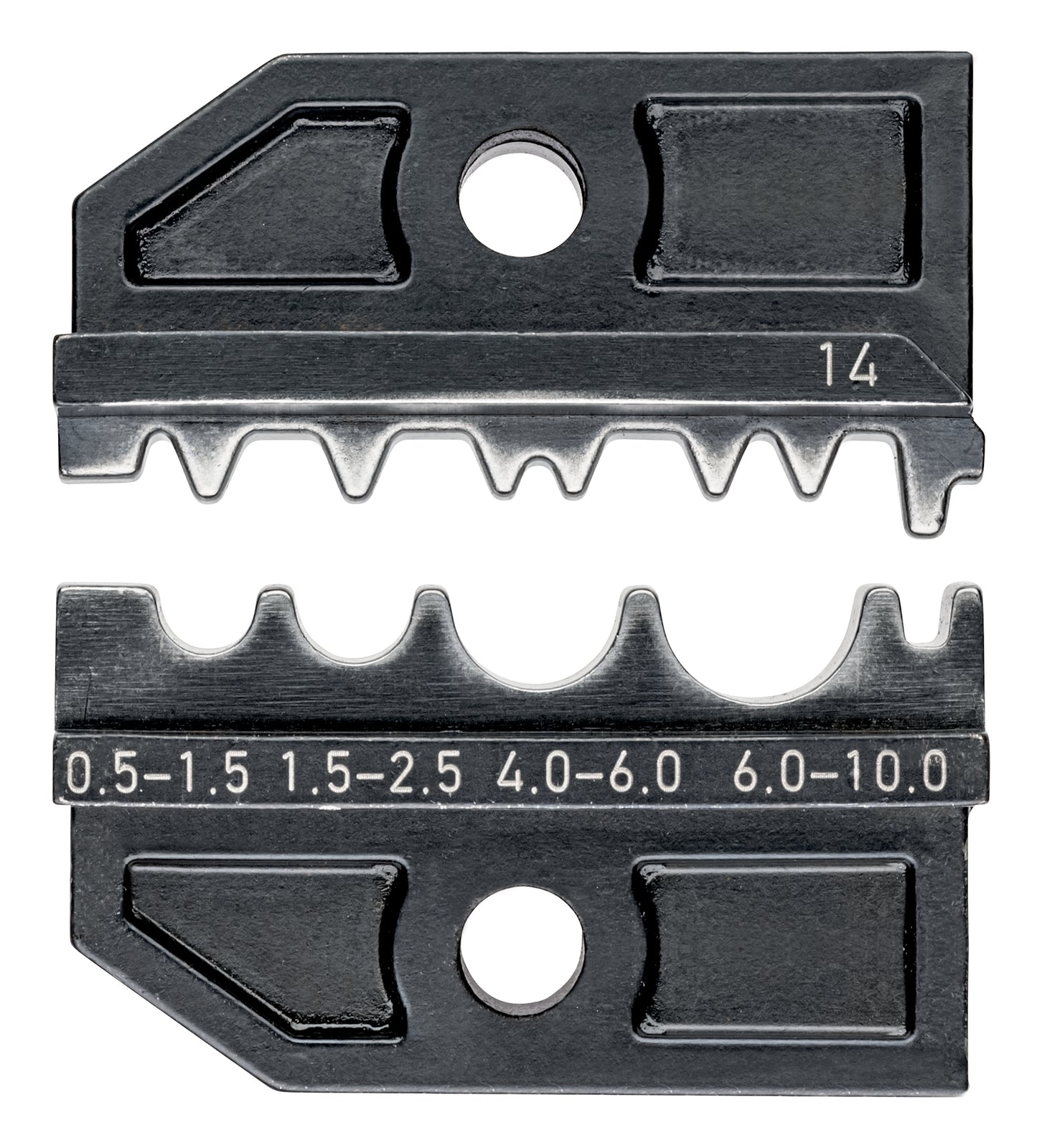 KNIPEX 97 49 14 Mordaza intercambiable Para terminales no aisladas de compresión, de tubo y ponchado conforme a DIN 46234 y DIN 46235, así como conectores no aislados de compresión, de tope y ponchado conforme a DIN 46341 y DIN 46267