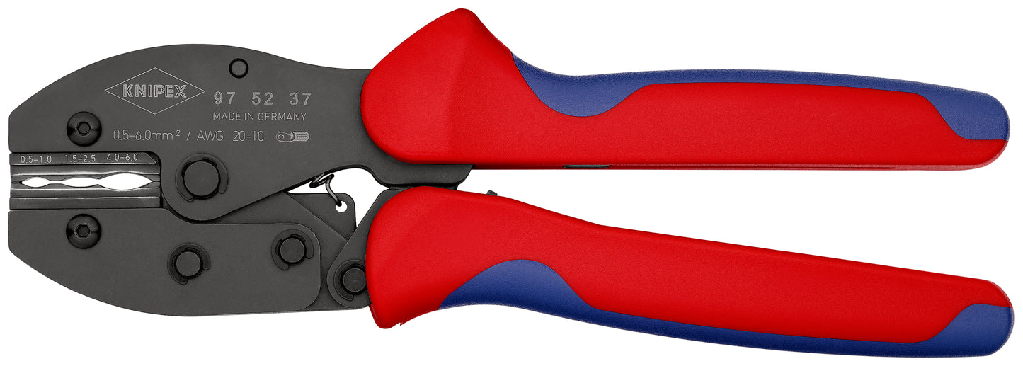 KNIPEX 97 52 37 PreciForce® Pinzas para engarzar terminales Con fundas en dos componentes bruñido 220 mm