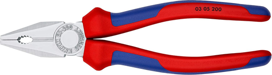 KNIPEX 03 05 200 SB Pinza universal con mangos ergonómicos cromada 200 mm (8″)
