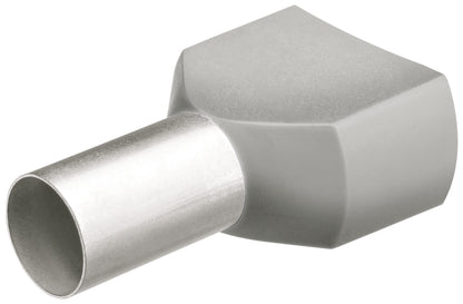 KNIPEX 97 99 375 Terminales aisladas ferrul doble color gris para cable de 12 AWG (4 mm²) 100 piezas