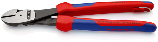 KNIPEX 74 02 250 T BK Pinzas de corte diagonal con anilla protección anticaídas 250 mm