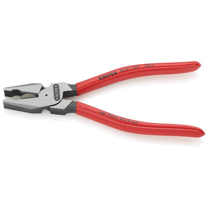 KNIPEX 02 01 180 SB Pinza universal de alta palanca con mangos de plástico pavonada 180 mm (7.25″)