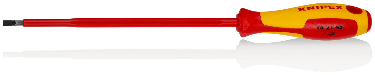 KNIPEX 98 21 45 Desarmador plano aislado con mango ergonómico 1000V bruñido 287 mm (11.25'')