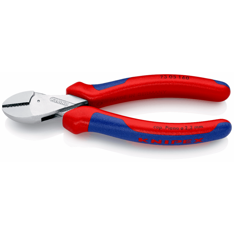 KNIPEX 77 22 130 SB Pinza de corte diagonal para electrónica con mangos en dos componentes 130 mm