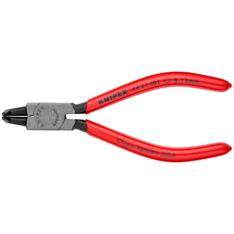 KNIPEX 44 21 J01 SB Pinzas para anillos de seguridad internos en ángulo de 90° puntas forjadas 130 mm