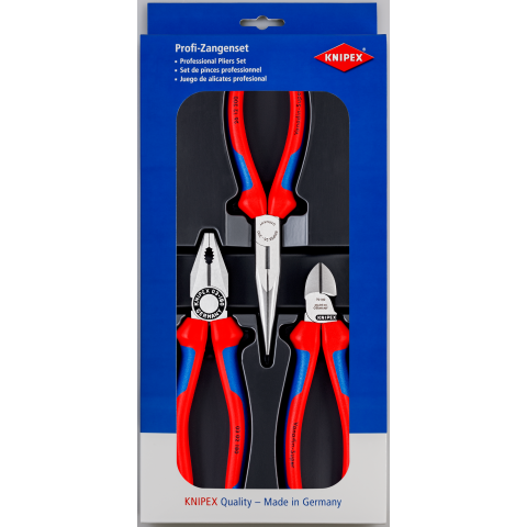 KNIPEX 00 20 11 Juego de pinzas 3pzs