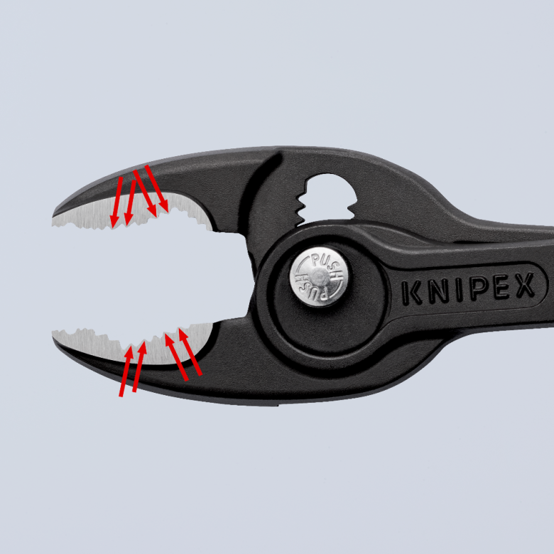 KNIPEX 82 01 200 SB Pinza de agarre frontal ajustable TwinGrip 200 mm